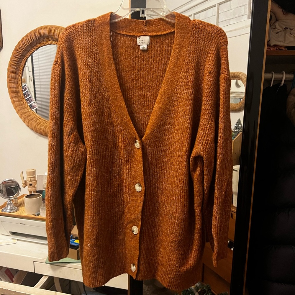 Brown Oversized Cardigan